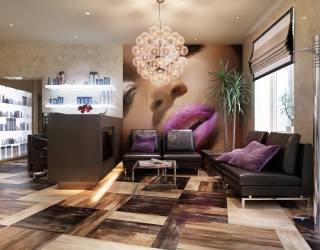 Оформление дизайна интерьера салона красоты