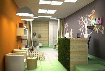 Дизайн интерьера парикмахерской от компании &laquo;Все Для Салона&raquo;: фото