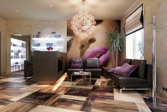 Оформление дизайна интерьера салона красоты