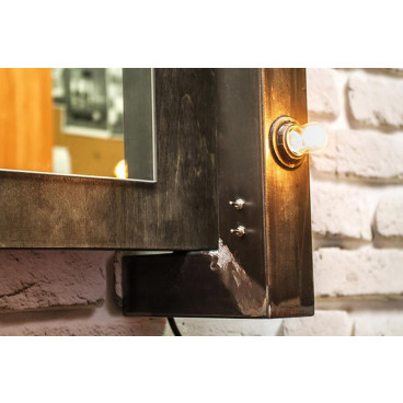 Мужское барбер зеркало Andres с подставкой и подсветкой