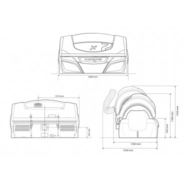 Горизонтальный солярий "Luxura X7 42 SLI INTENSIVE"