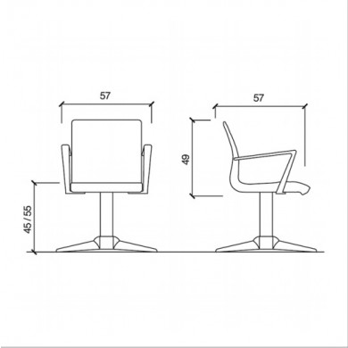 Кресло парикмахерское "Aluotis Ecoblack"